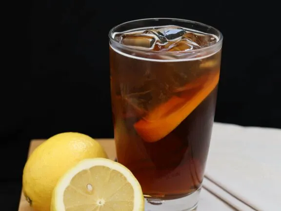 The flavour is then tested in the application - in this case lemon tea