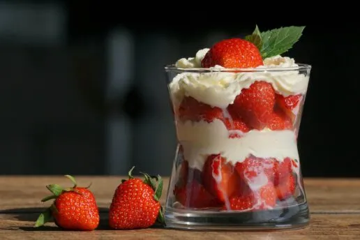 Strawberries and cream are a popular flavour